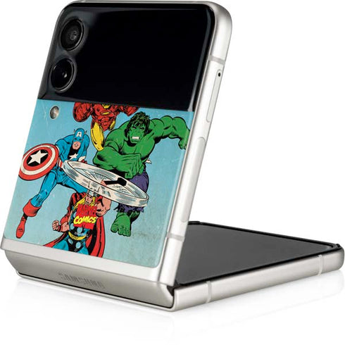 Marvel Classic Comics The Avengers Galaxy Z Flip3 5G Skin